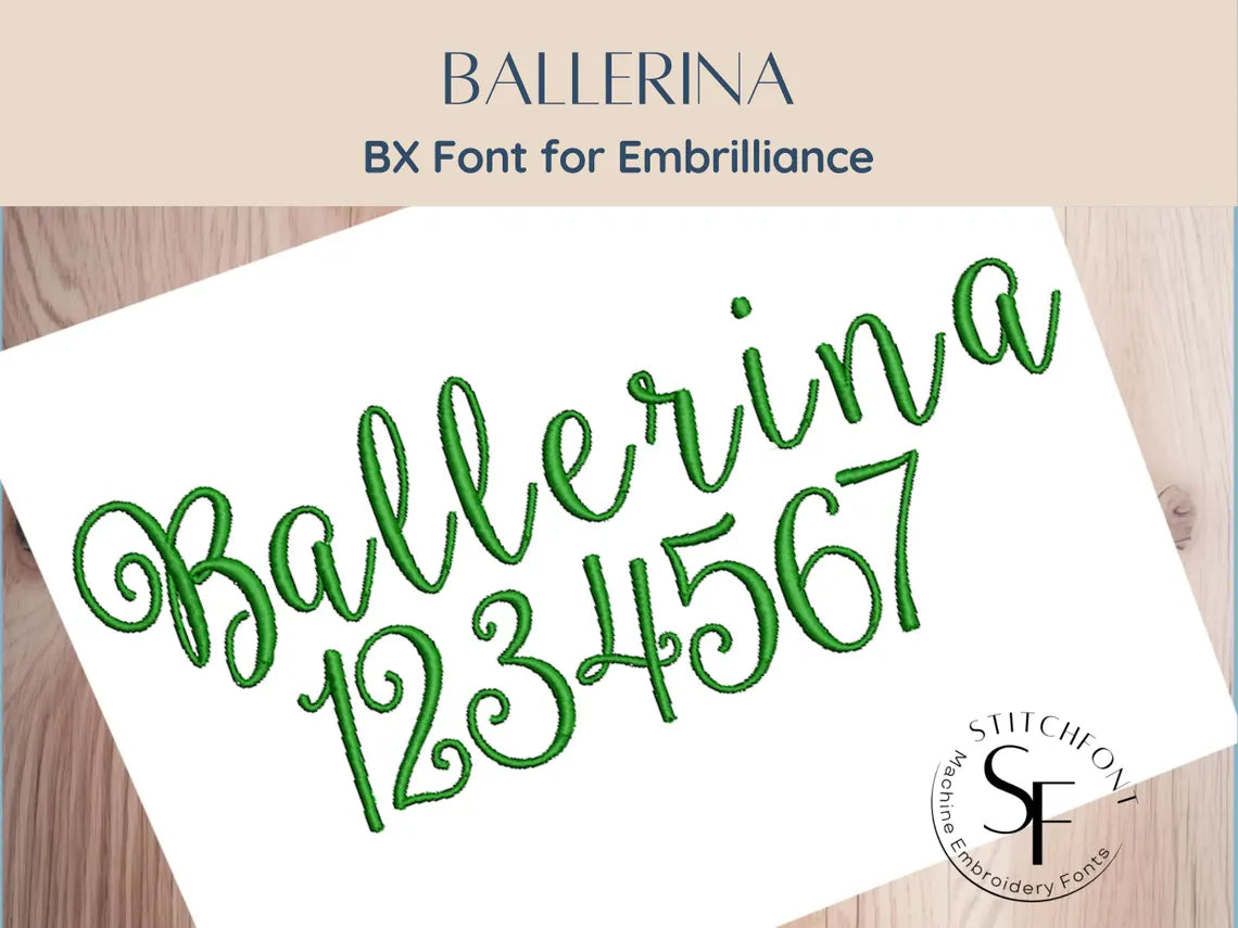 BX Font Alphabet - Ballerina Font - 3 sizes