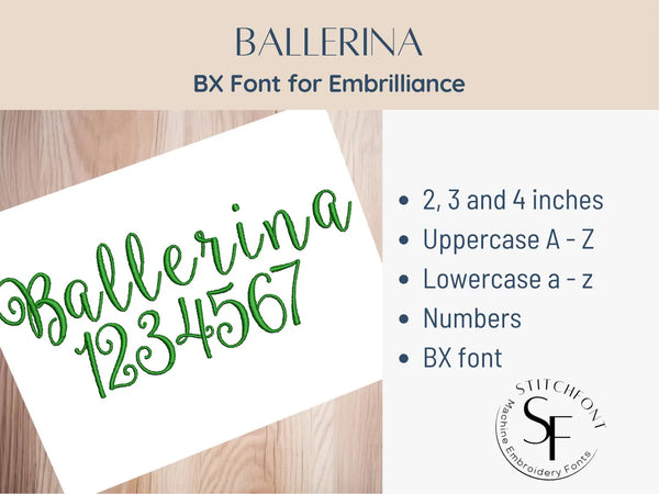 BX Font Alphabet - Ballerina Font - 3 sizes