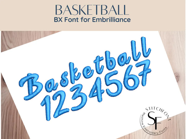 BX Font Alphabet - Basketball Font - 3 sizes