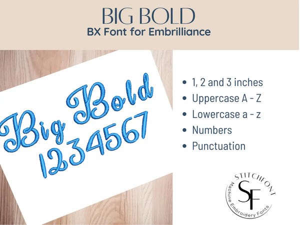 BX Font Alphabet - Big Bold Font - 3 sizes