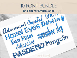 BX Font Alphabet - 10 Font Bundle - 3 sizes