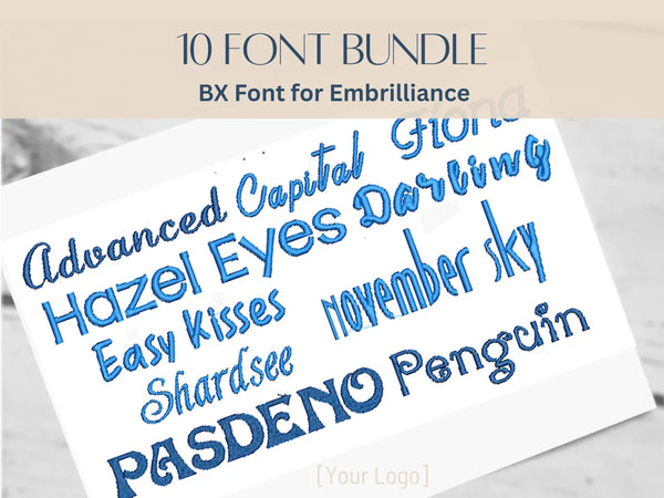 BX Font Alphabet - 10 Font Bundle - 3 sizes