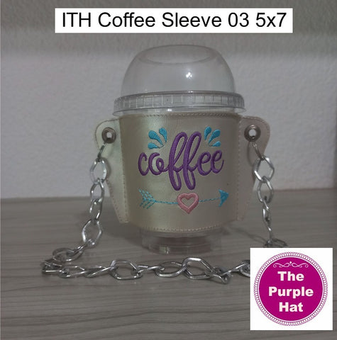 ITH In the Hoop Coffee Sleeve 3 5x7