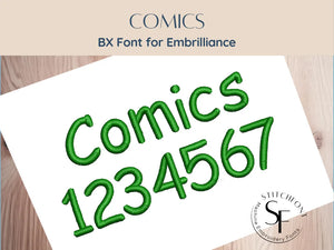 BX Font Alphabet - Comics Font - 4 sizes
