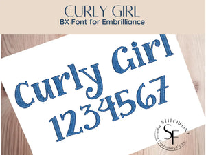 BX Font Alphabet - Curly Girl Font - 3 sizes