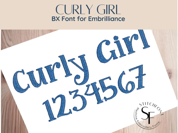 BX Font Alphabet - Curly Girl Font - 3 sizes