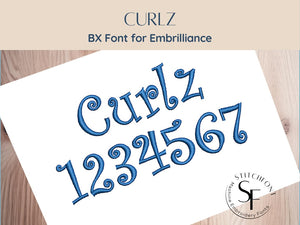 BX Font Alphabet - Curlz Font - 3 sizes
