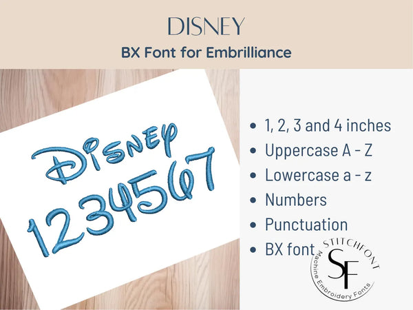 BX Font Alphabet - Disney Font - 4 sizes