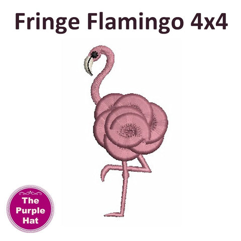 Fringe Fluffy Flamingo 4x4