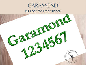 BX Font Alphabet - Garamond Font - 3 sizes
