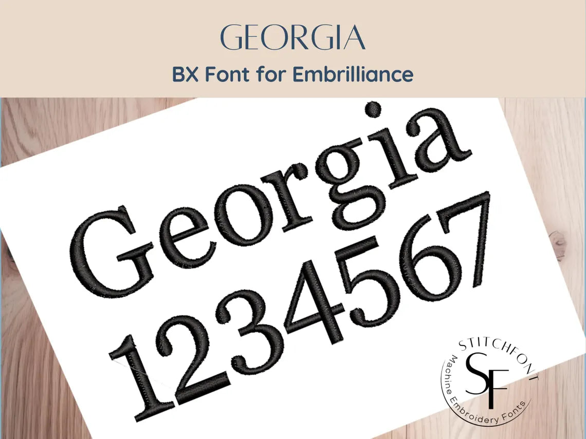 BX Font Alphabet - Georgia Font - 2 sizes