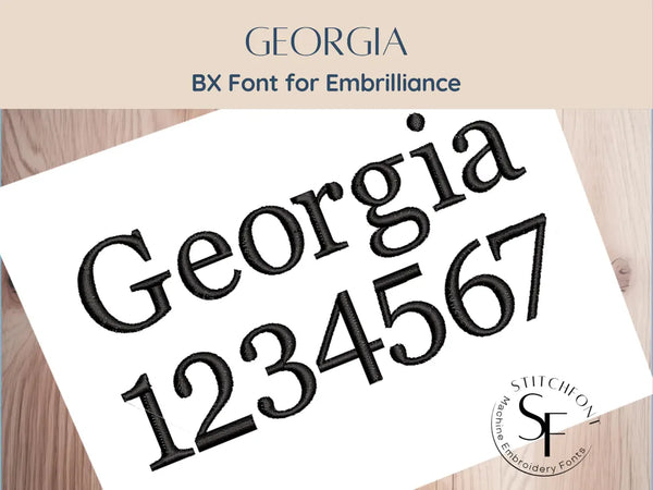 BX Font Alphabet - Georgia Font - 2 sizes