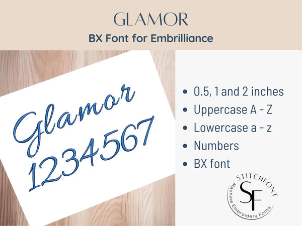 BX Font Alphabet - Glamor Font - 3 sizes