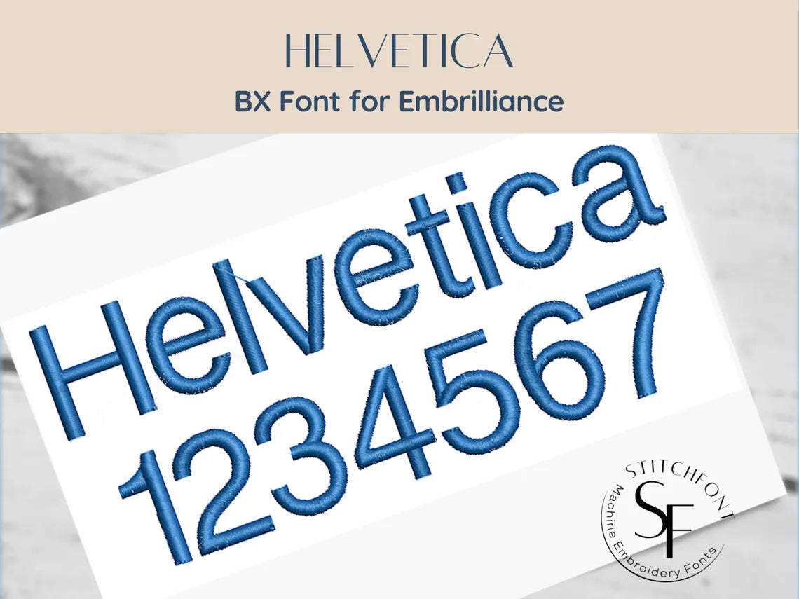 BX Font Alphabet - Helvetica Font - 2 sizes