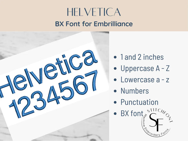 BX Font Alphabet - Helvetica Font - 2 sizes