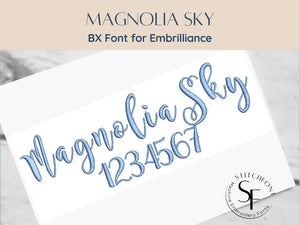 BX Font Alphabet - Magnolia Sky Font - 5 sizes