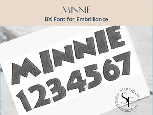 BX Font Alphabet - Minnie Font - 3 sizes