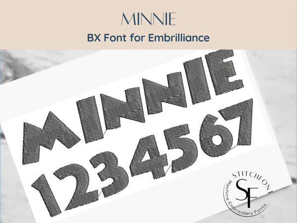 BX Font Alphabet - Minnie Font - 3 sizes