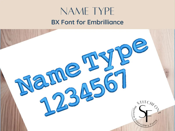 BX Font Alphabet - Name Type Font - 3 sizes