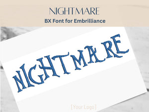 BX Font Alphabet - Nightmare Font - 3 sizes