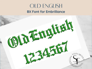 BX Font Alphabet - Old English font - 2 sizes