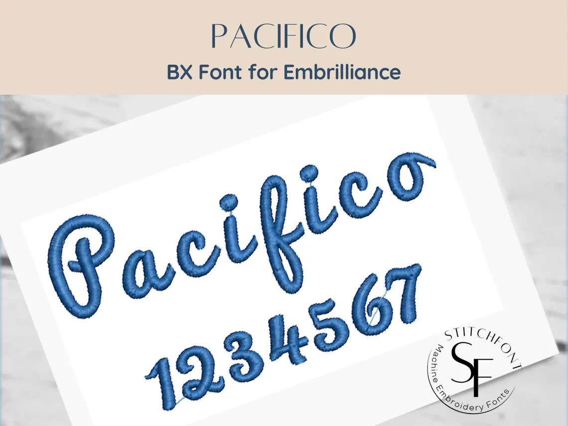 BX Font Alphabet - Pacifico Font - 3 sizes