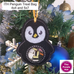 ITH In the Hoop Penguin Treat Bag 4x4 5x7