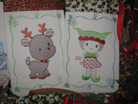 ITH Christmas Whimsy Gift Bags Set 3 6x10