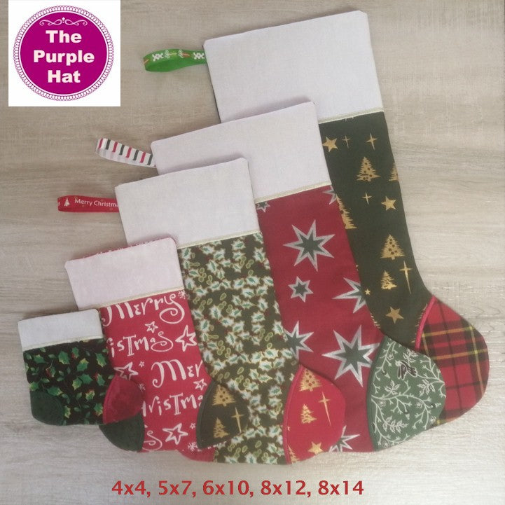 ITH Christmas Stockings 4x4 5x7 6x10 8x12 8x14