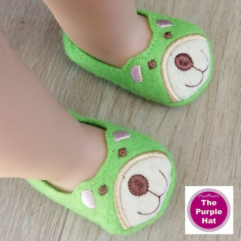 ITH Bear shoes or slippers for 18 inch doll 4x4