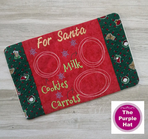 ITH Cookies for Santa Snack Mat or Mugrug 6x10 and 8x12