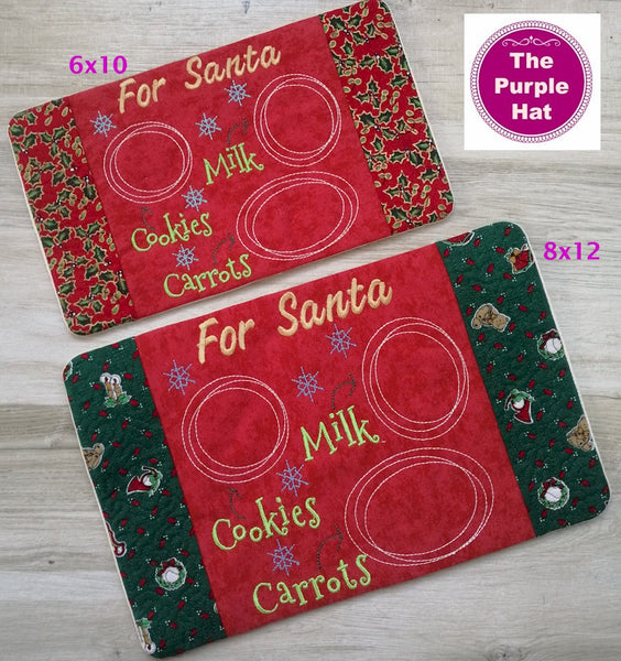 ITH Cookies for Santa Snack Mat or Mugrug 6x10 and 8x12
