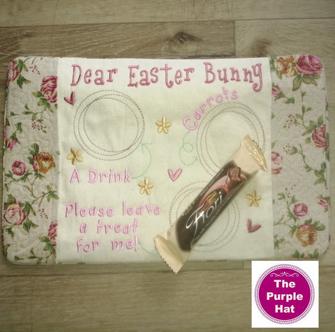 In the Hoop ITH Easter Bunny Snack Mat or Mug rug 6x10 and 8x12