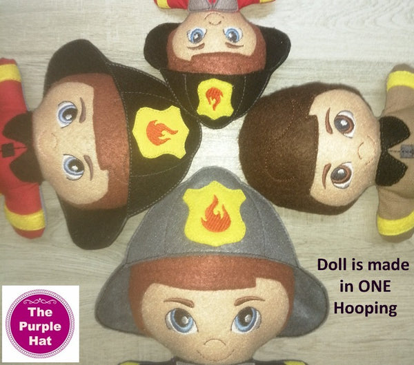 ITH Heroes: Fireman plush doll stuffed toy 5x7 6x10 8x12