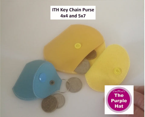 ITH Vinyl Keychain Purse 4x4 5x7