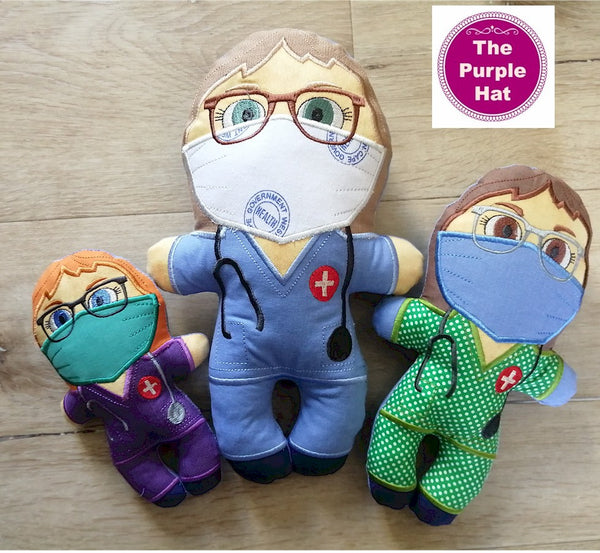ITH Heroes: Nurse plush doll stuffed toy 5x7 6x10 8x12