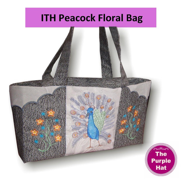 ITH Peacock Floral Bag 6x10 8x12