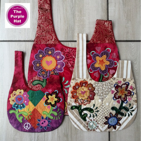 DIY Custom Felt Embroidery Tote Bag Kit - Flowers Applique — Threadart.com