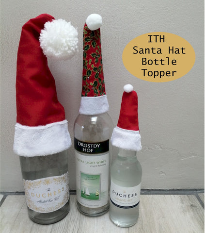ITH Santa Hat Bottle Topper 4x4, 5x7 & 6x10